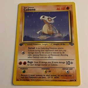 Cubone First Edition Pokemon Card